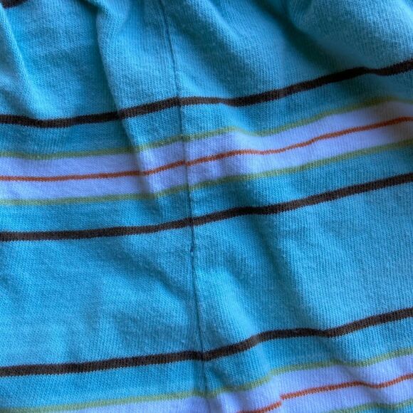 Matilda Jane Girls Pants 6 Anticipation Aquarius Big Ruffles Blue Brown Striped - Picture 4 of 10